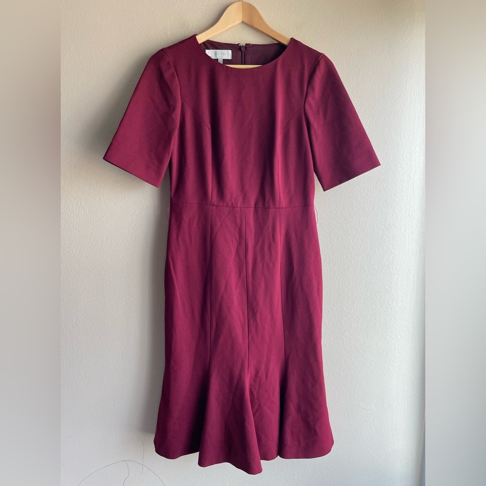 Hobbs Women Mid Burgundy Dress Size 6
